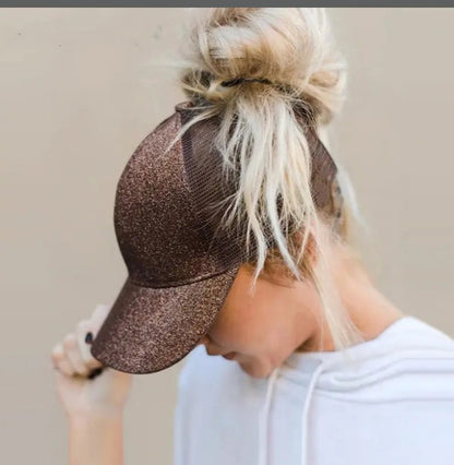 Gorra de béisbol práctica para cola de caballo