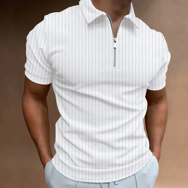 Polo de caballero Muscle Fit con cremallera