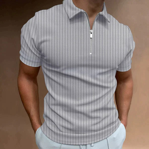 Polo de caballero Muscle Fit con cremallera