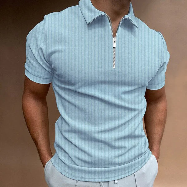 Polo de caballero Muscle Fit con cremallera