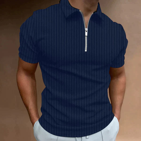 Polo de caballero Muscle Fit con cremallera