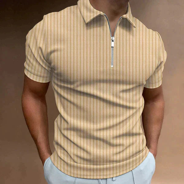 Polo de caballero Muscle Fit con cremallera