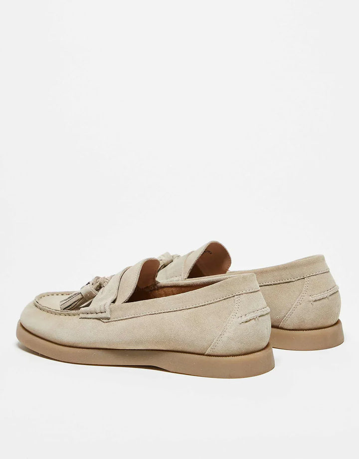 Mocasines de ante de lujo con detalle de borla