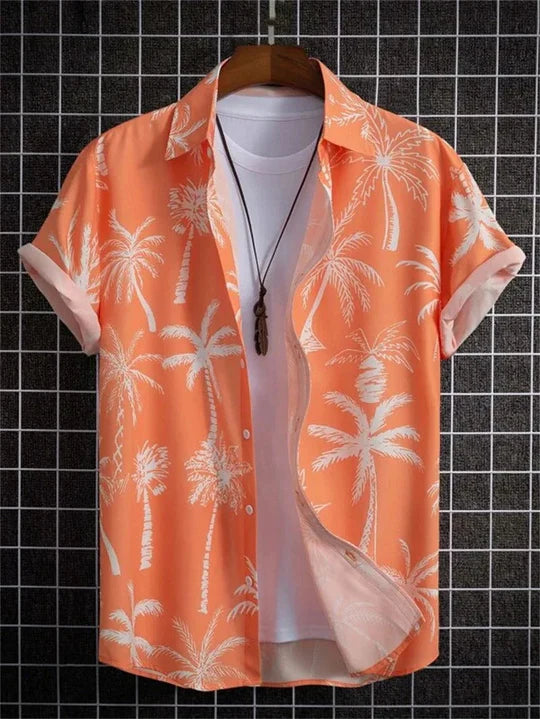 Camisa hawaiana con estampado de flores en 3D