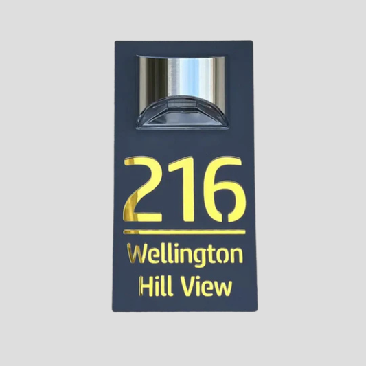 Placa de número de casa solar