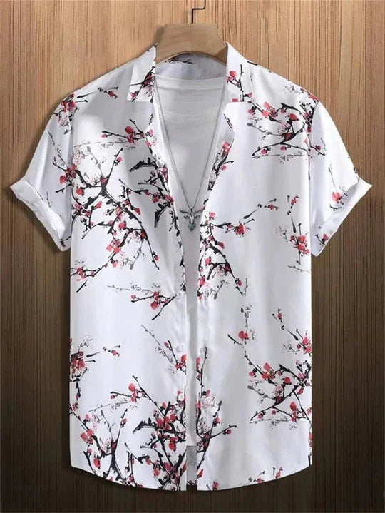 Camisa hawaiana con estampado de flores en 3D