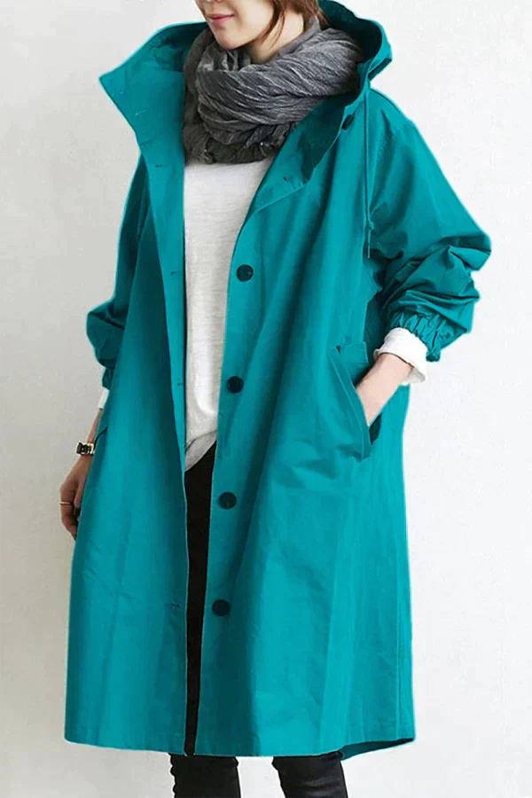 Abrigo impermeable Maris de largo medio y gran tamaño