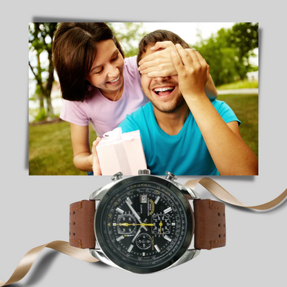 Reloj de cuarzo para hombre: estilo elegante y resistente al agua