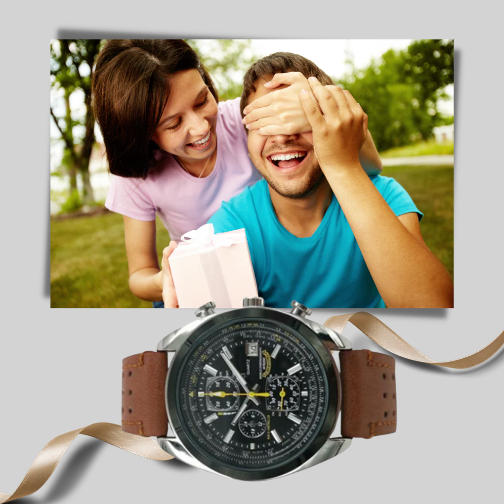 Reloj de Cuarzo para Hombres – Estilo Sutil con Diseño Resistente al Agua