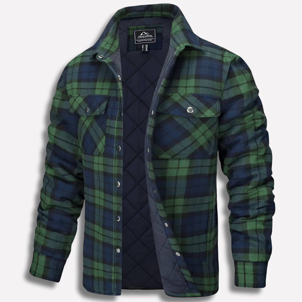 Camisa de Lumberjack de Flanela a Cuadros de Algodón