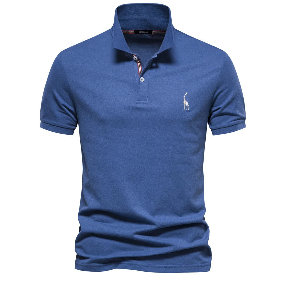 Polo clásico para hombre con bordado: estilo atemporal con detalles refinados