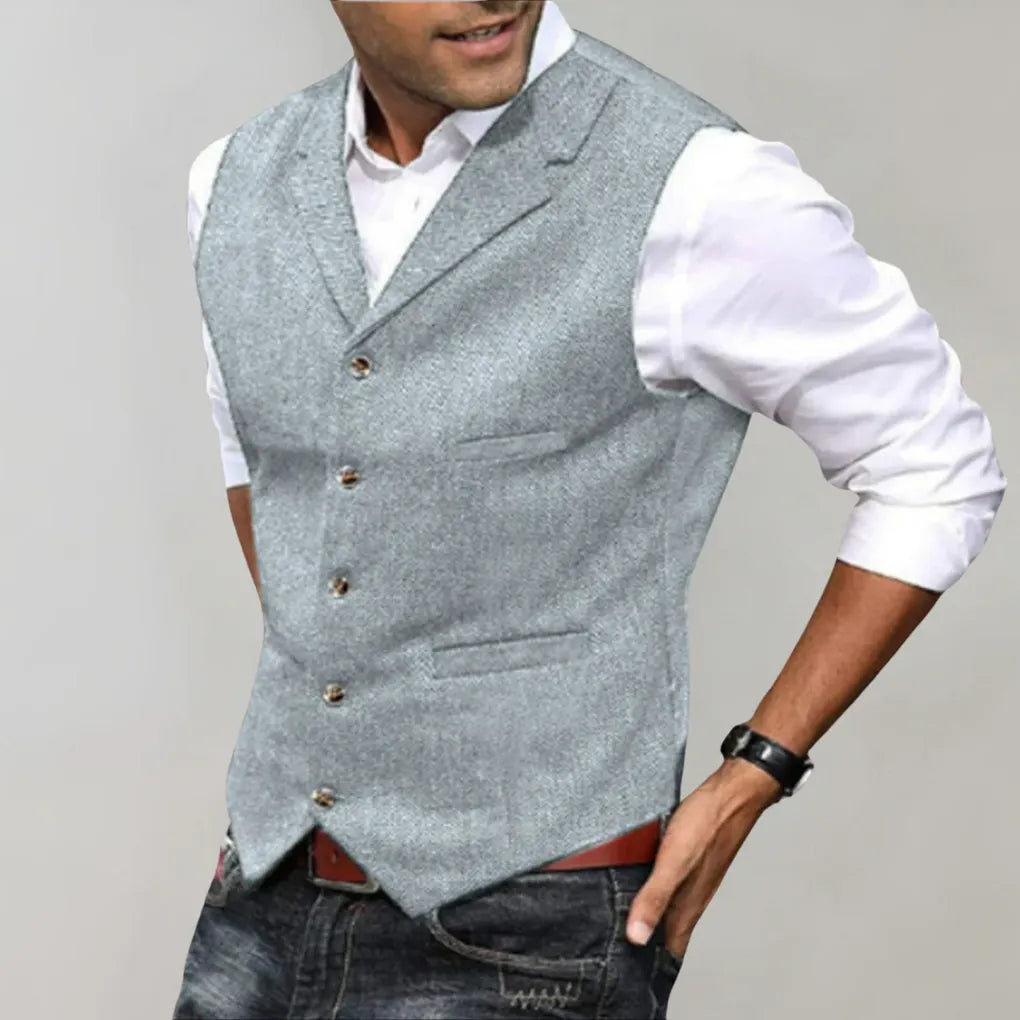 Chaleco Elegante para Hombre – Capa Refinada para Looks Formales