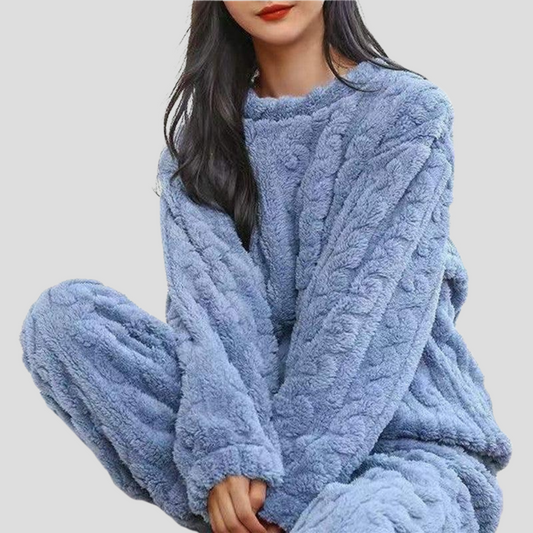 Conjunto de pijama de polar para mujer