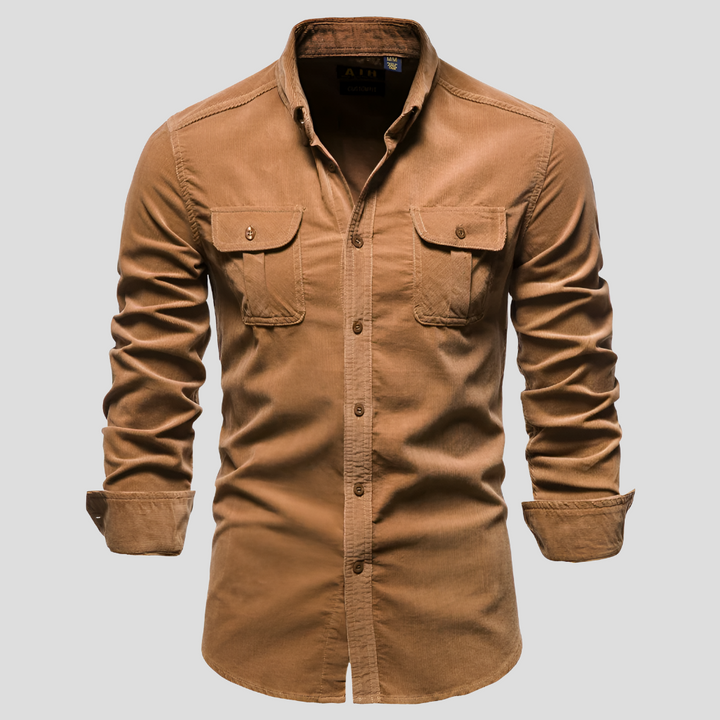 Camisas de Corduroy de Mangas Largas para Hombres