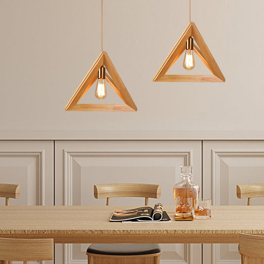 LumiNord | Lámpara Colgante Escandinava con Marco de Madera