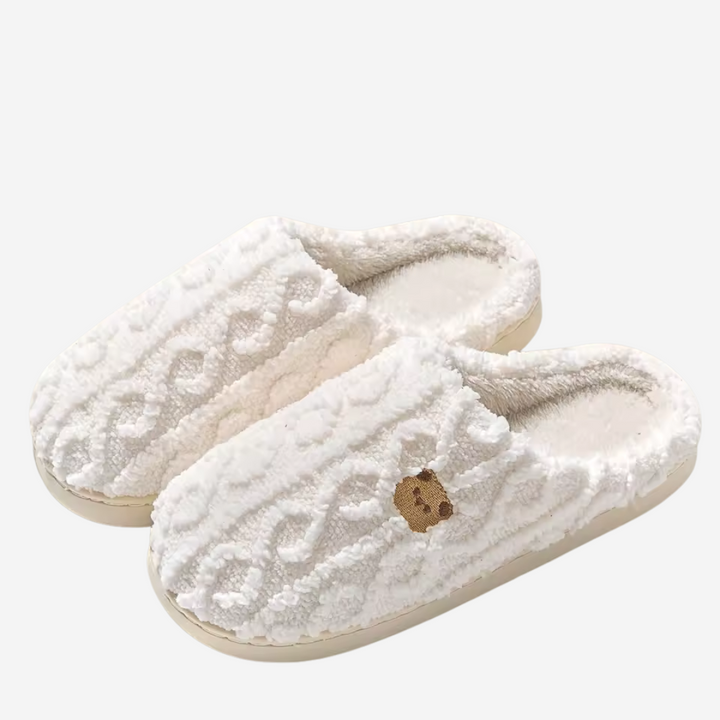 Cálidas zapatillas de felpa para mujer