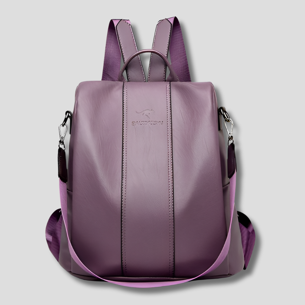 Mochila de cuero antirrobo para mujeres con estilo