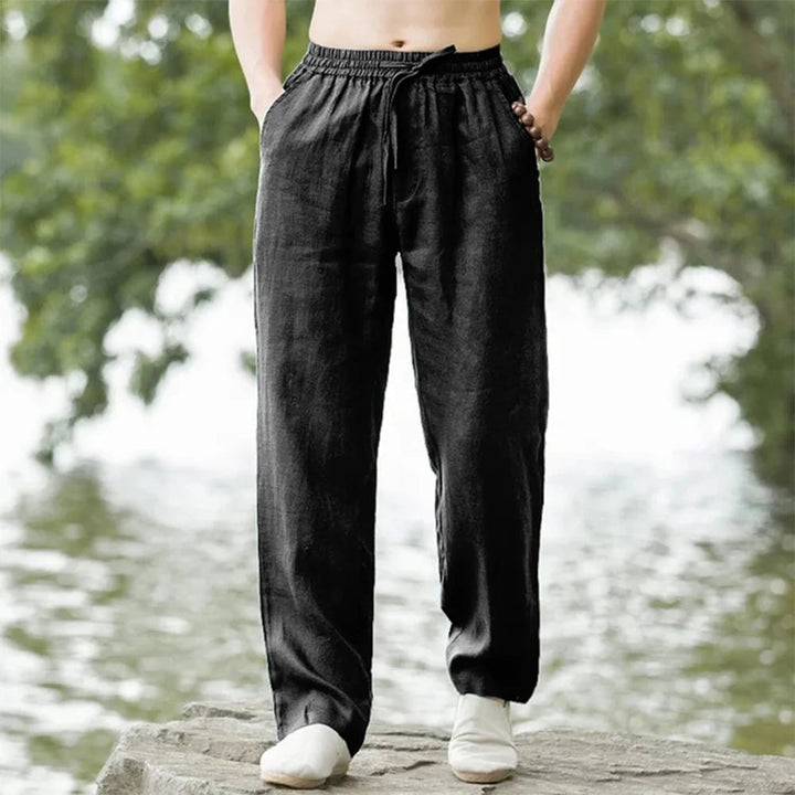 Pantalones de playa de lino para hombre para disfrutar de la comodidad veraniega sin complicaciones