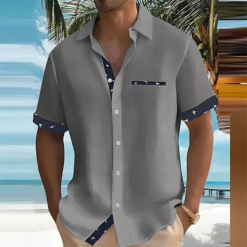 Camisa de verano de manga corta para hombre