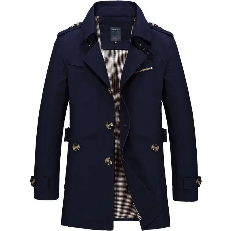 Chaqueta cortavientos clásica de negocios para hombre