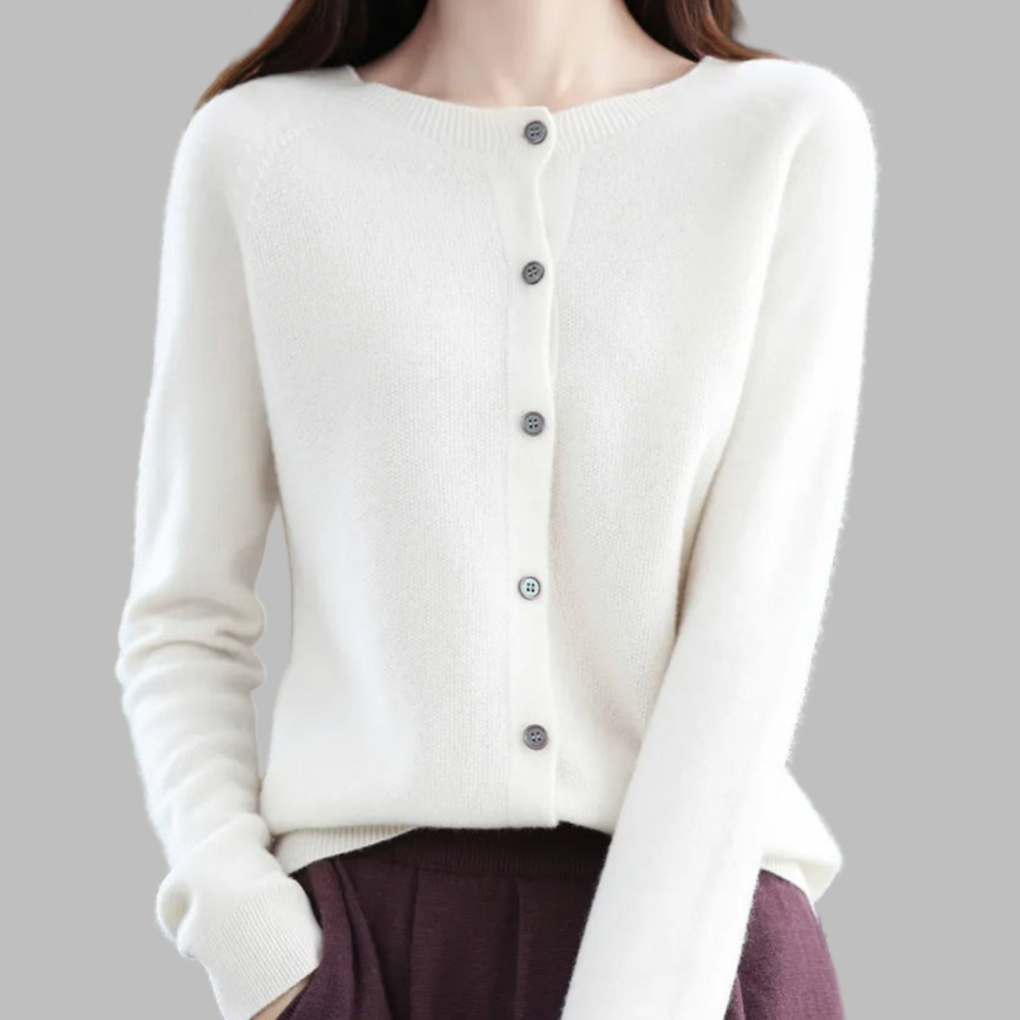 Cardigan de Cuello O para Mujeres