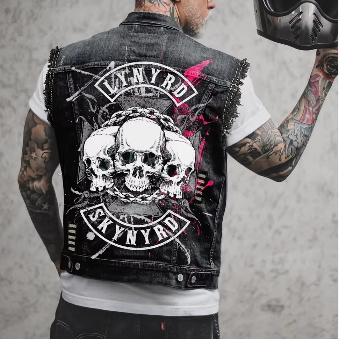 Chaleco de vaquero retro para hombre
