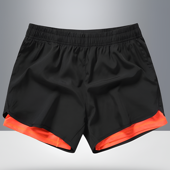Pantalones Cortos de Correr para Hombres de Secado Rápido con Cremallera