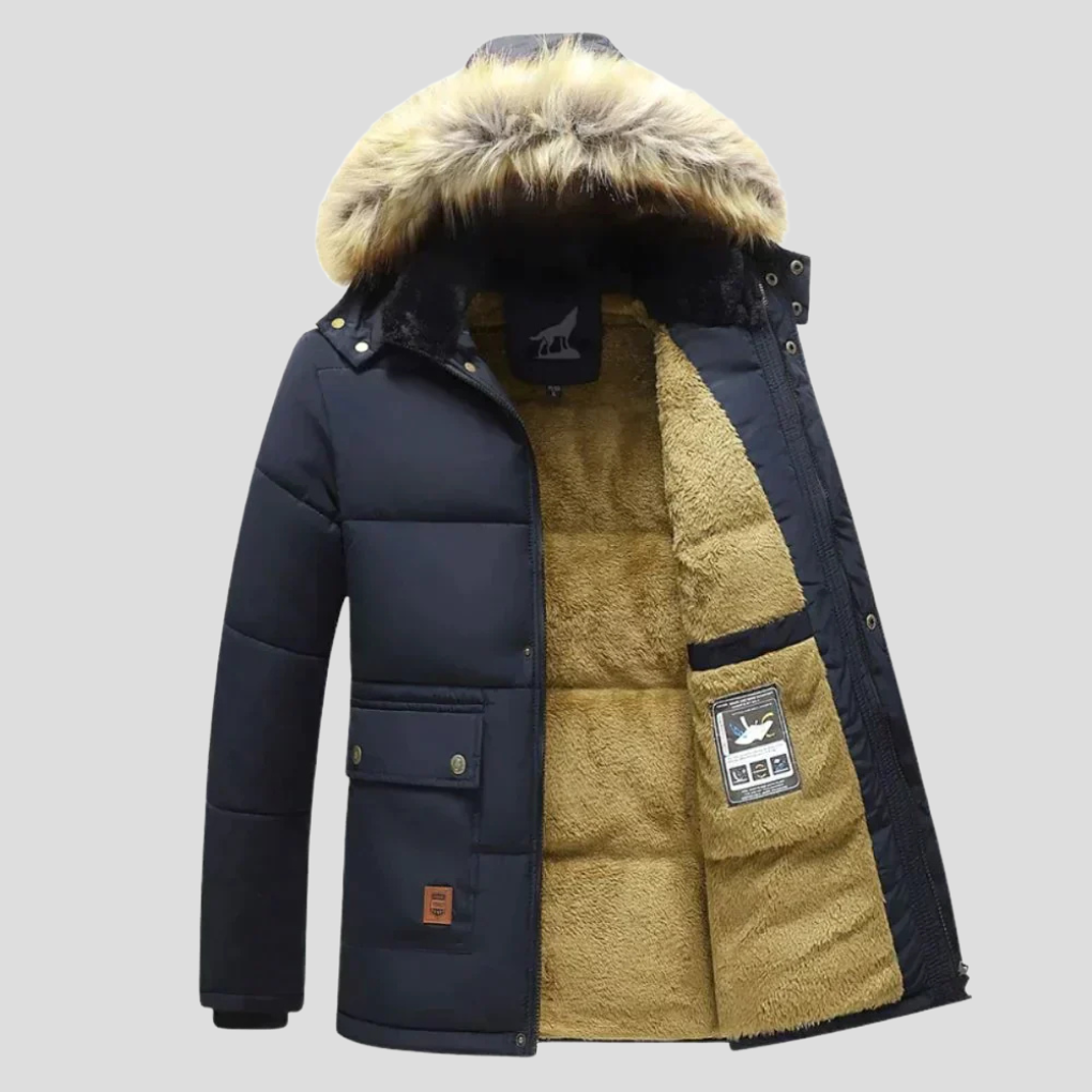 Parka de invierno con capucha extraíble