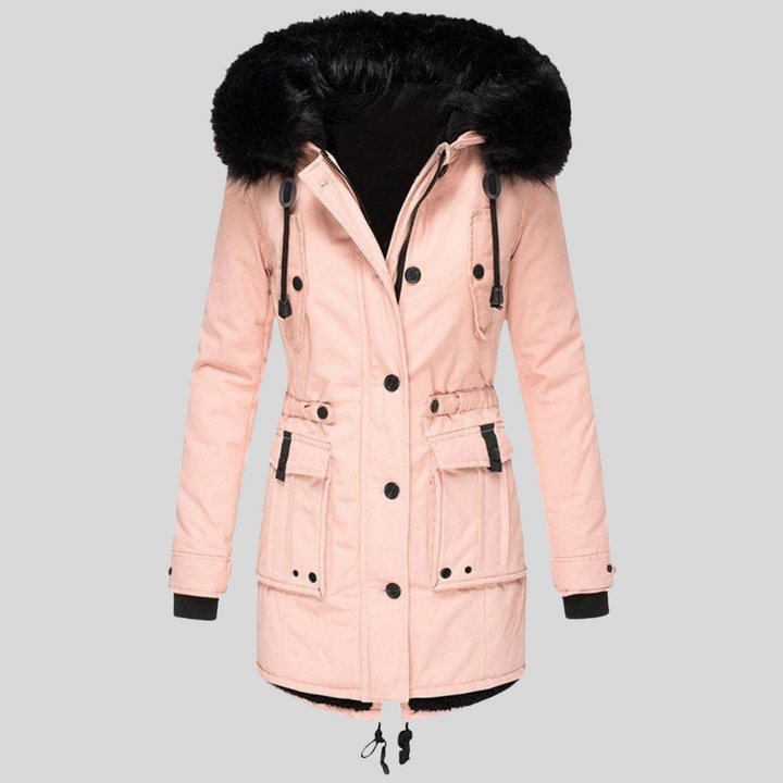 Abrigo de Invierno para Mujeres con Capucha – Capa Funcional con Bolsillos