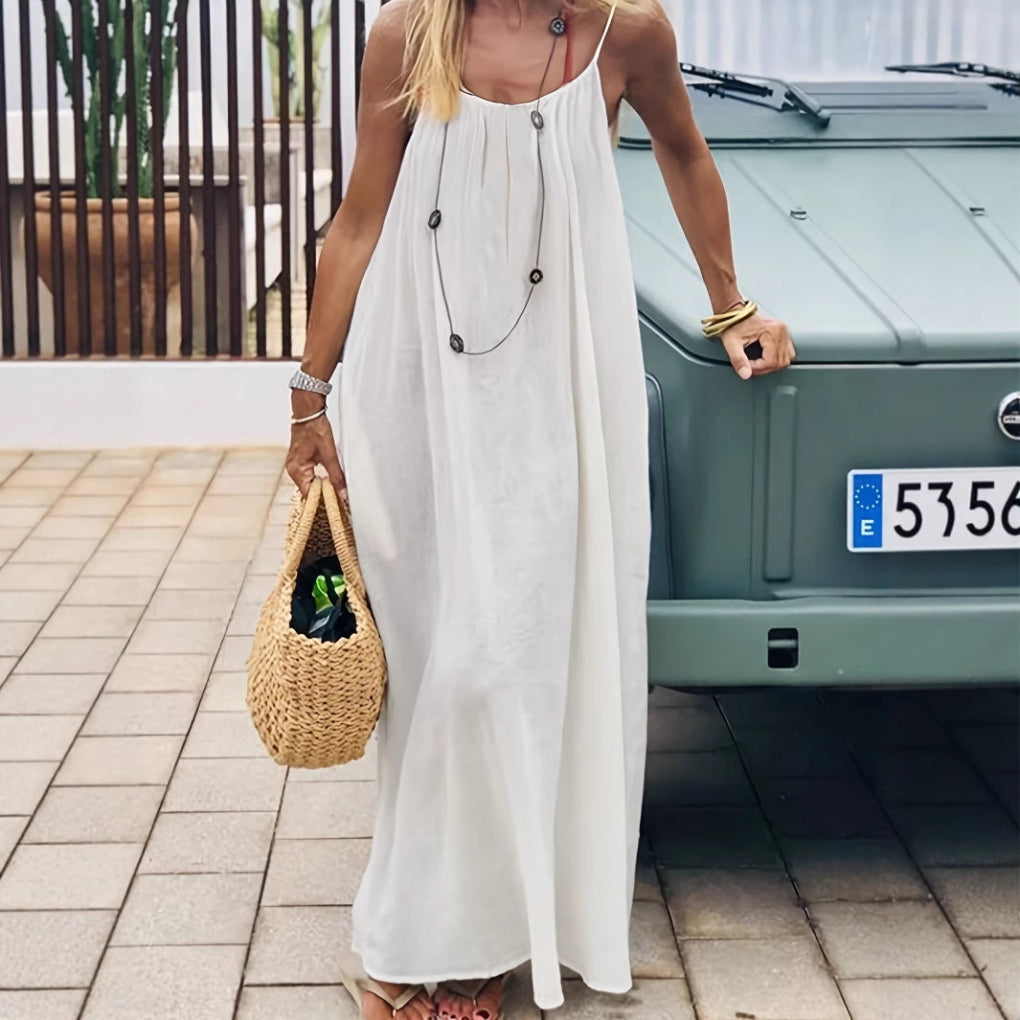 Vestido Largo Suelto Sin Espalda para Mujeres