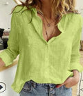Blusa de mujer de mezcla de lino