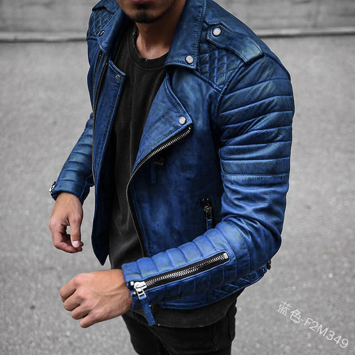 Douglas – Chaqueta motera de cuero para hombre
