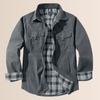 Chaqueta de franela a cuadros estilo vintage para hombre