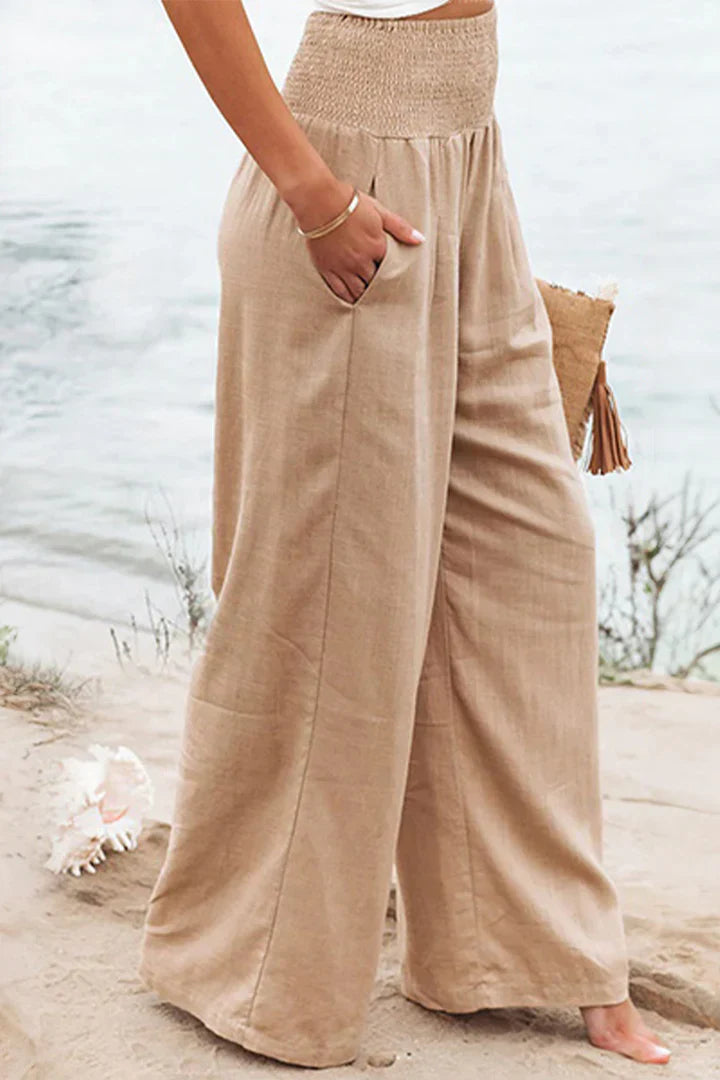 Pantalones palazzo elásticos y elegantes para mujer