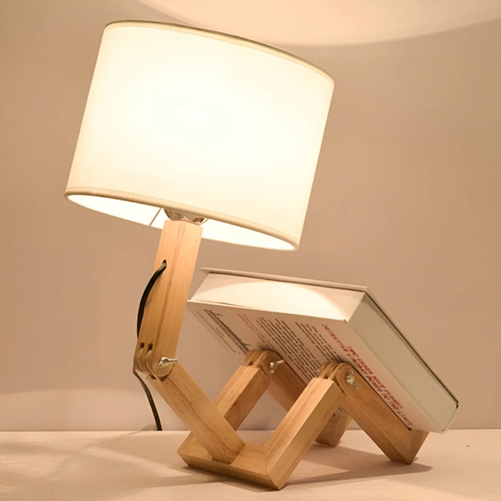 Lunari – Lámpara de Mesa de Madera Flexible y Artesanal