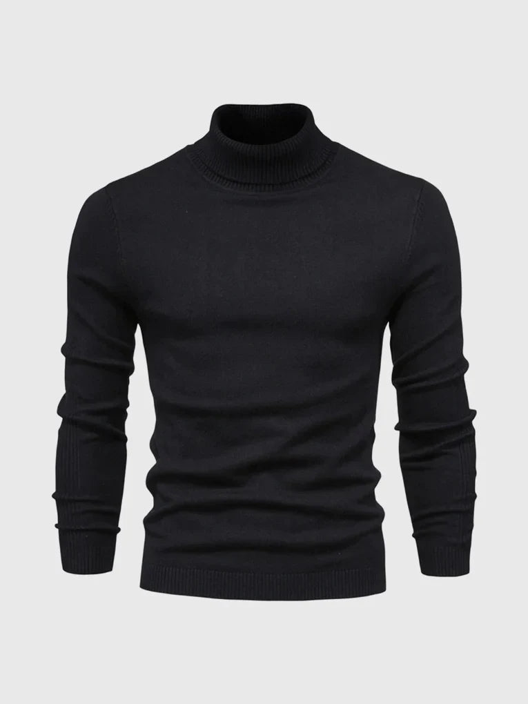 Suéter de Cuello Alto para Hombres – Lavable y Versátil