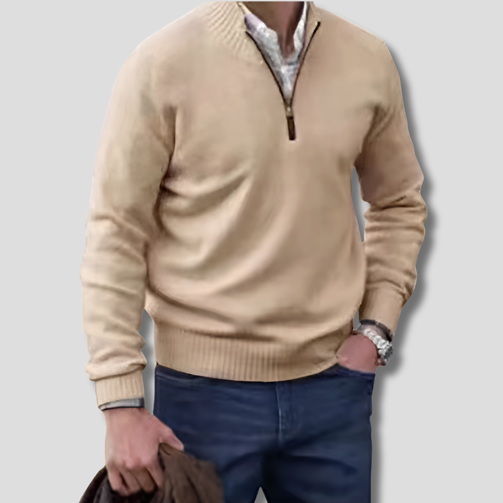 Suéter de media cremallera para hombre