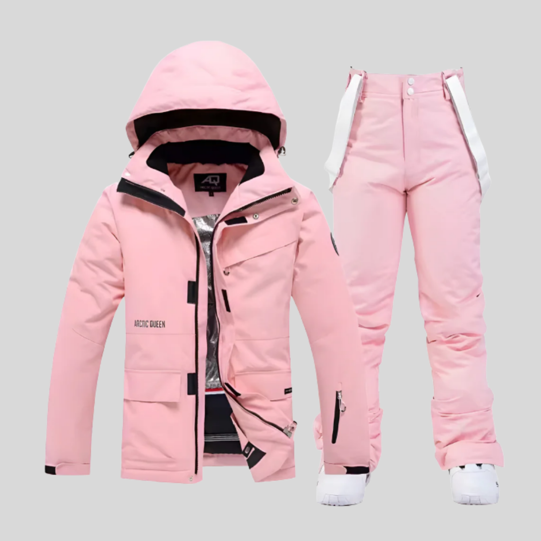 Conjunto de Chaqueta y Pantalones de Esquí para Mujeres - Outfit Funcional de Invierno