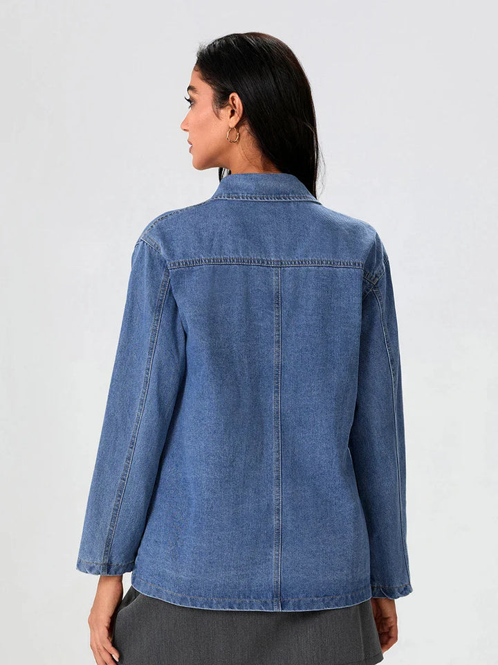 UrbanEdge – Blazer vaquero con corte clásico