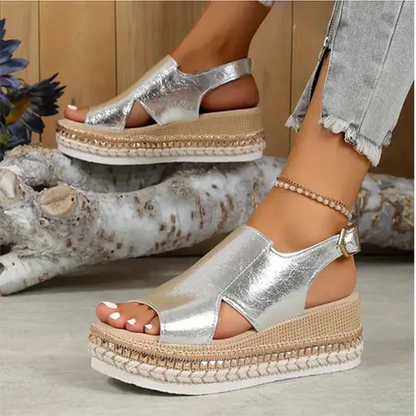 Sandalias de plataforma elegantes para mujer