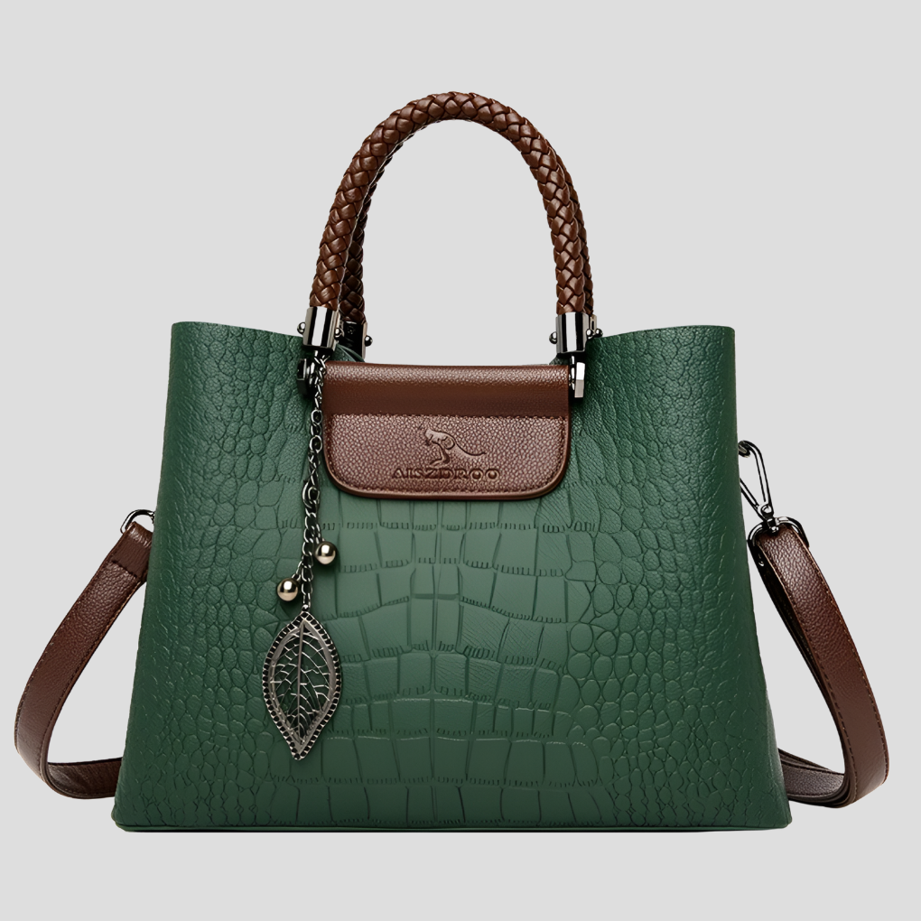 Lyudmila - Bolso de mano de teca de lujo para mujer