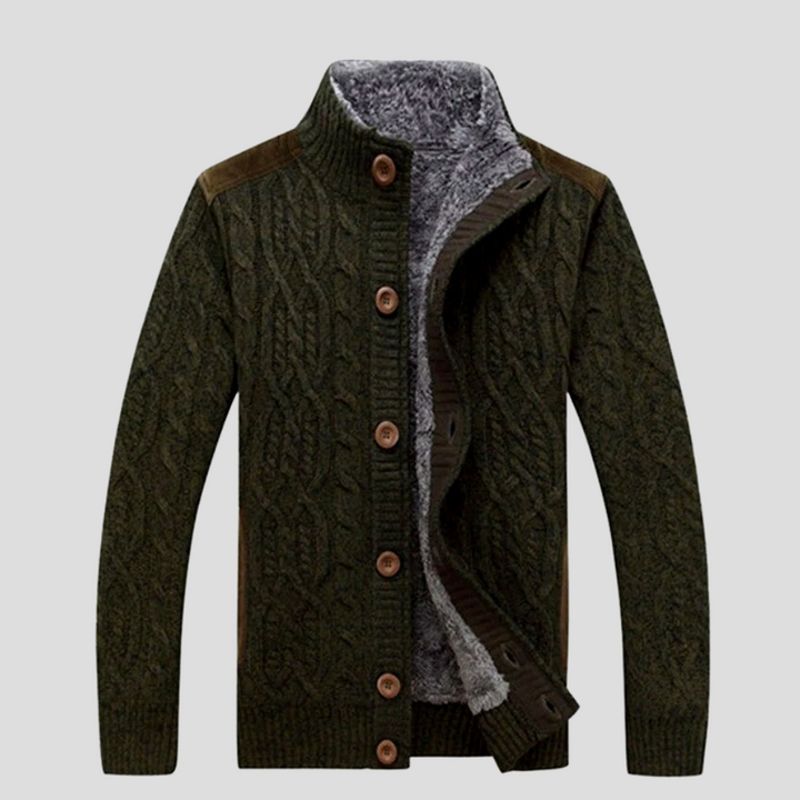 Chaqueta de Punto para Hombres – Forrada de Peluche para Mayor Calidez
