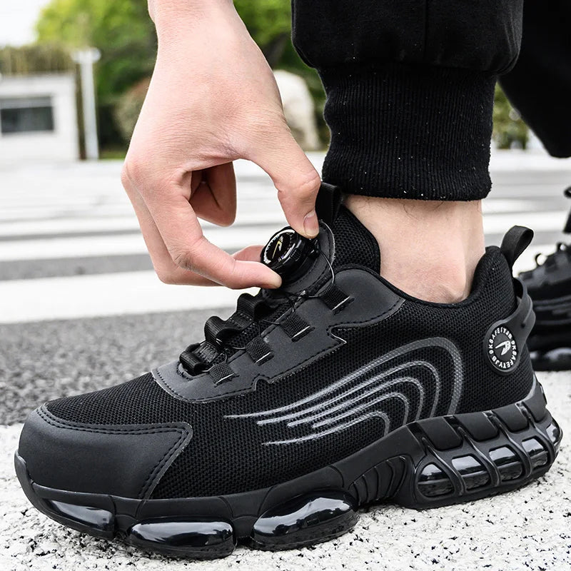 Zapatos de trabajo con cordones para hombre, diseñados para ofrecer equilibrio