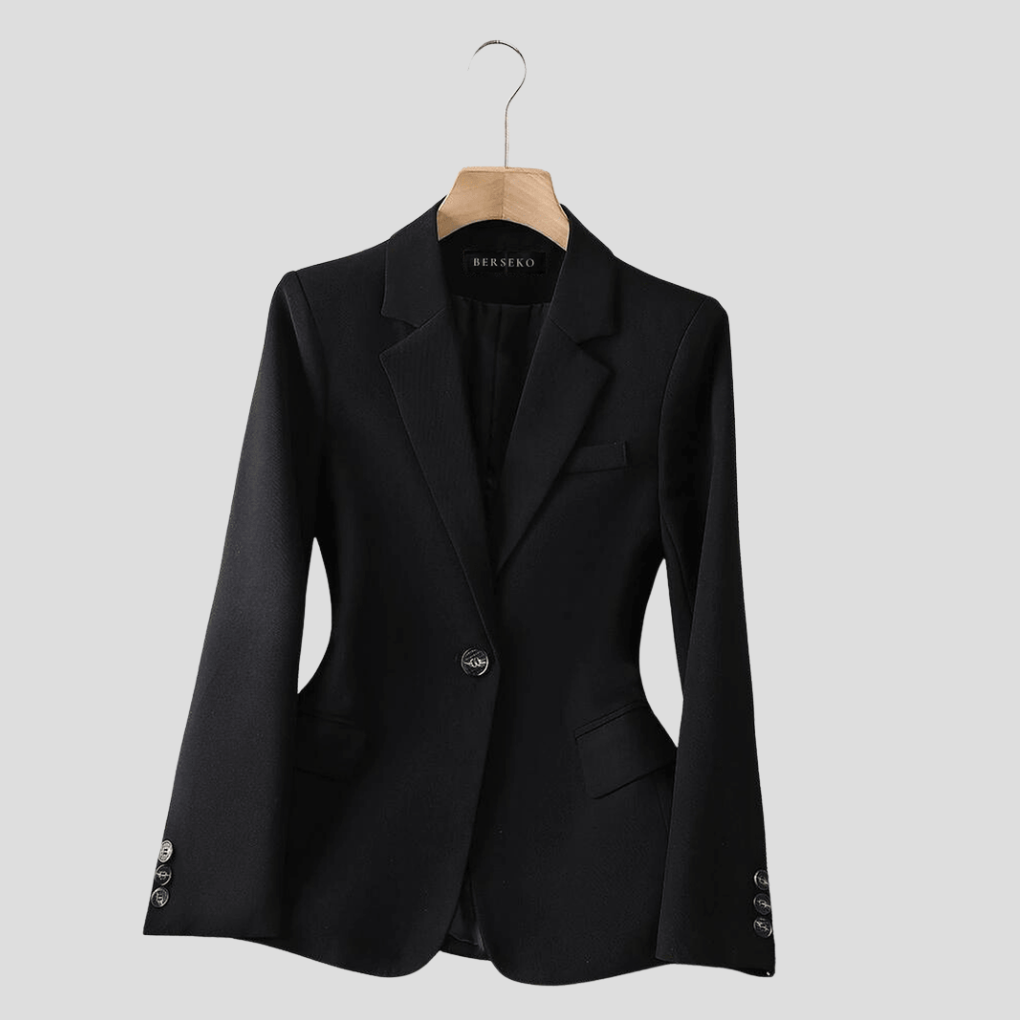 Blazer de botonadura sencilla para mujer