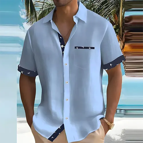 Camisa de verano de manga corta para hombre