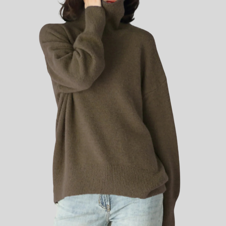 Suéter de Cuello Alto Moderno para Mujeres – Capa Elevada para Climas Fríos