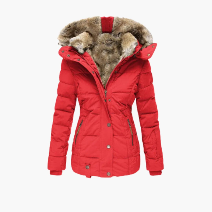 Chaqueta de Mujeres con Superficie Embossada y Cierres