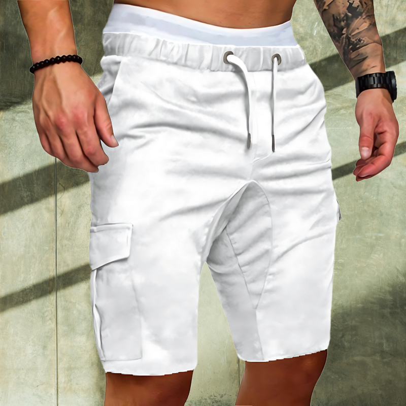 Elegantes pantalones cortos cargo para hombre