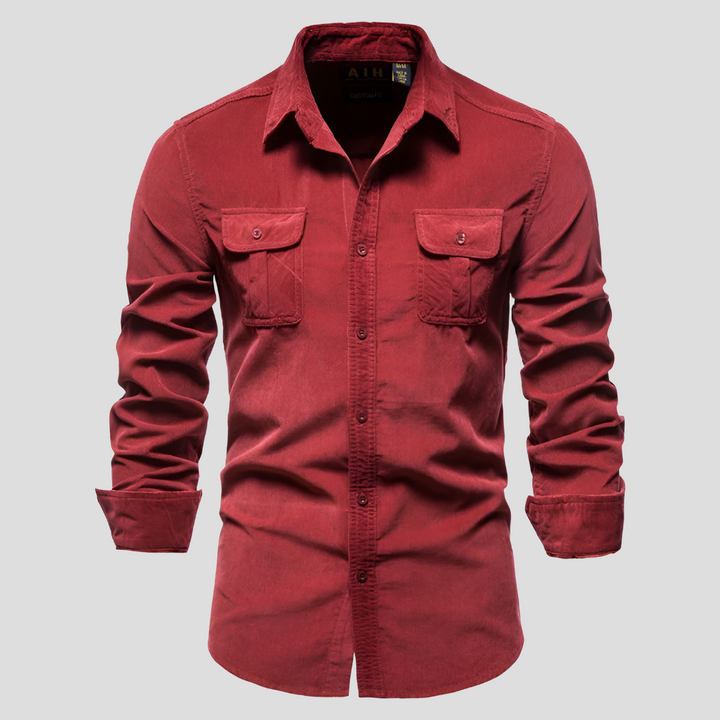 Camisas de Corduroy de Mangas Largas para Hombres