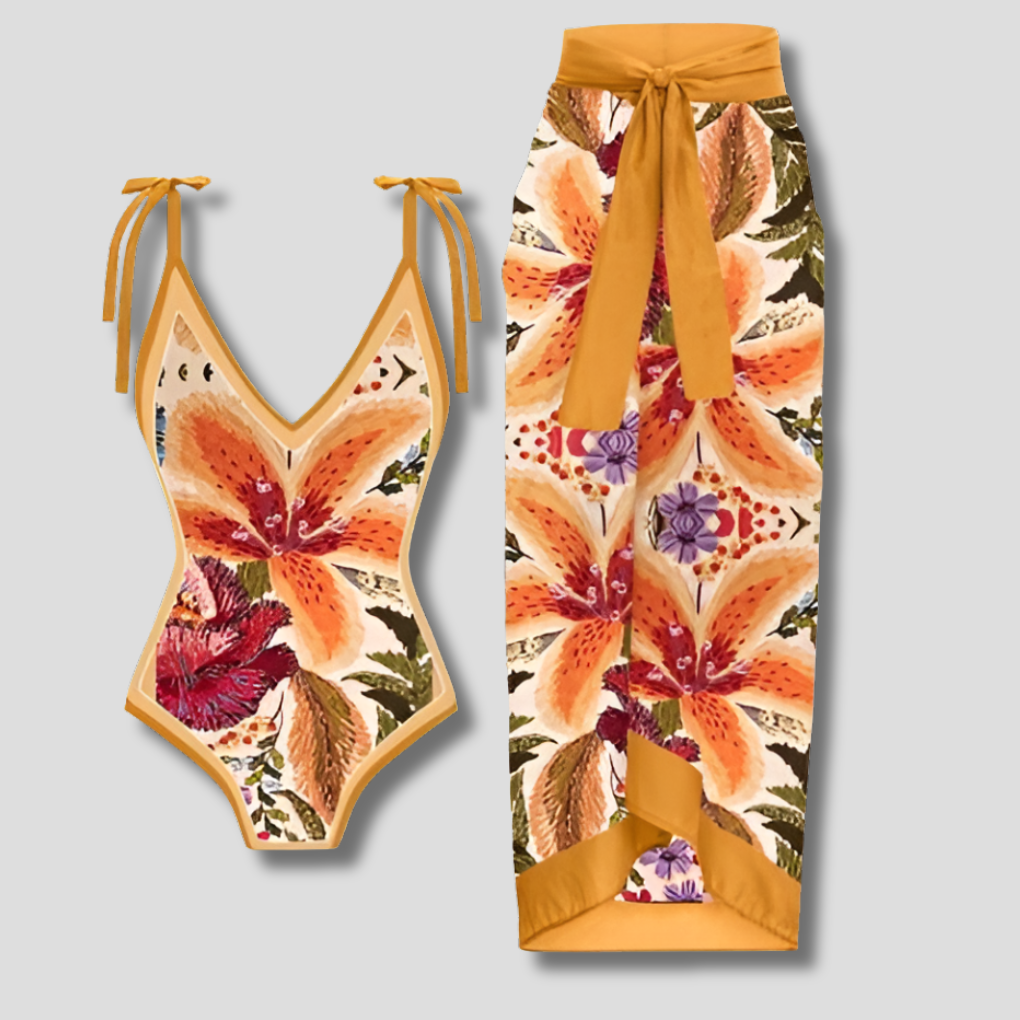 Bañador de una pieza vintage con volantes